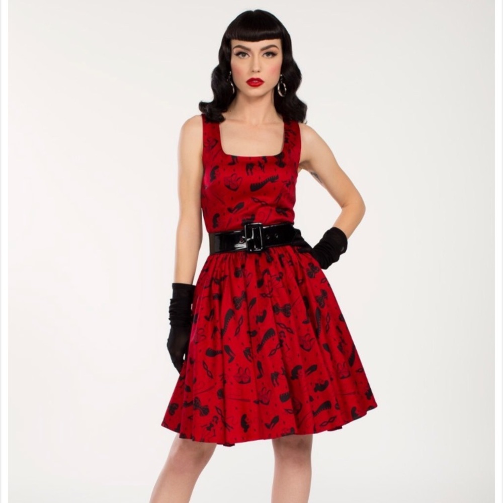 PUG Pinup Girl Lana Dress in Fetish Print